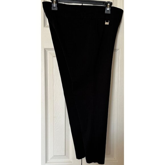 Rafaella Black Mid-Rise Stretch Capri Pants Viscose Nylon Blend Women's Size 10 - Picture 3 of 11